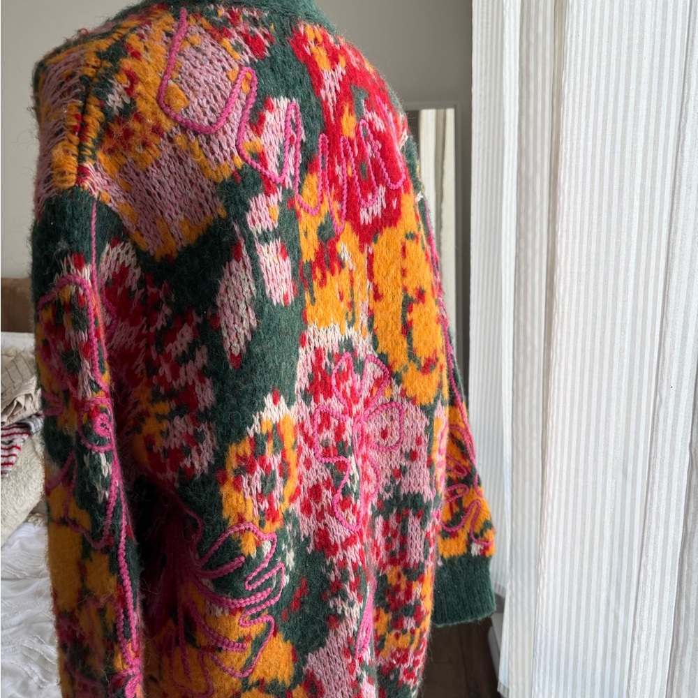 Free people Multicolor Floral Knit Cardigan - Picture 3 of 4